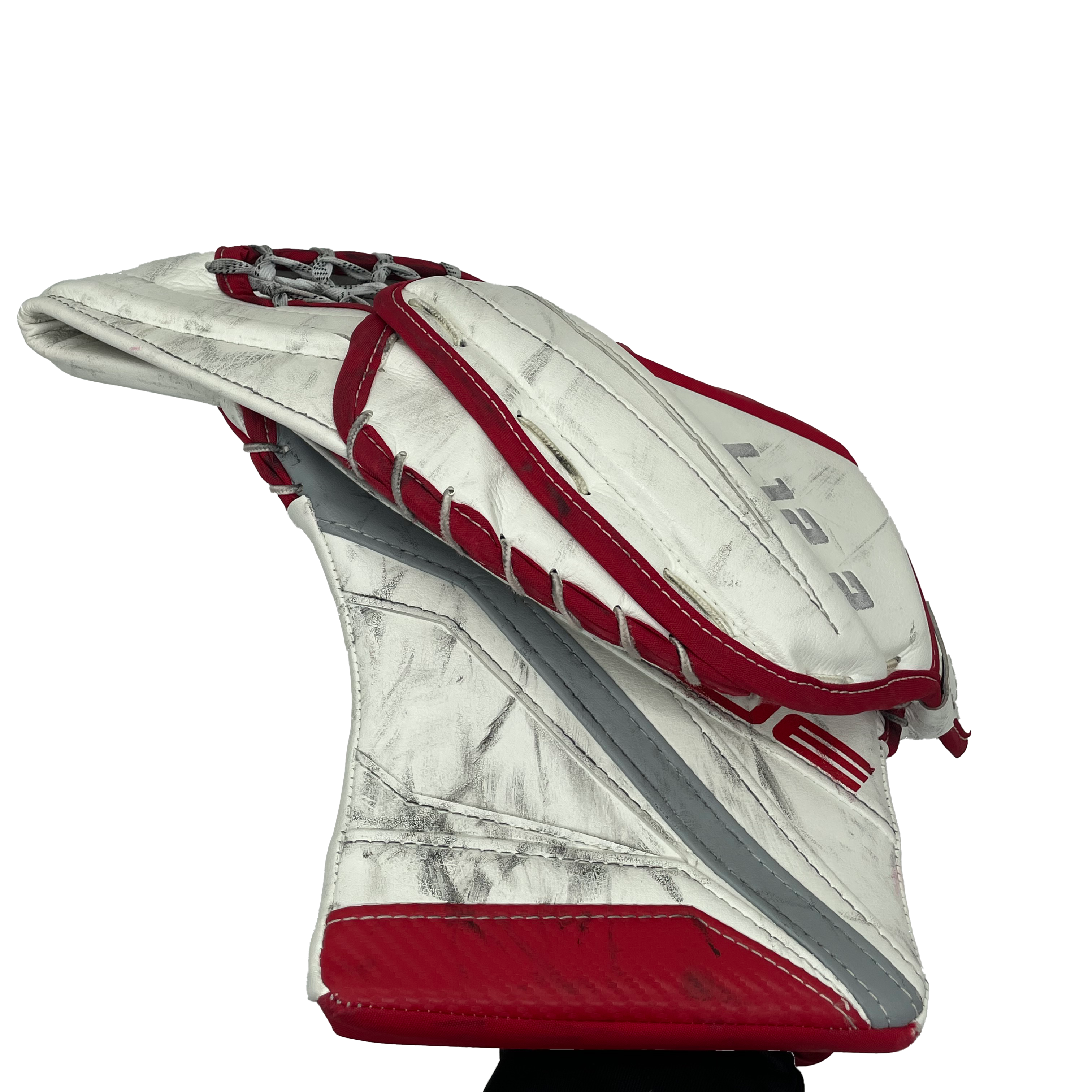 True L12.2 - Gant de gardien de but Pro Stock d'occasion (blanc/rouge)
